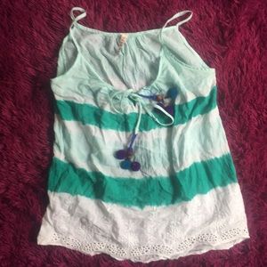 Beautiful cotton shirt with pom poms